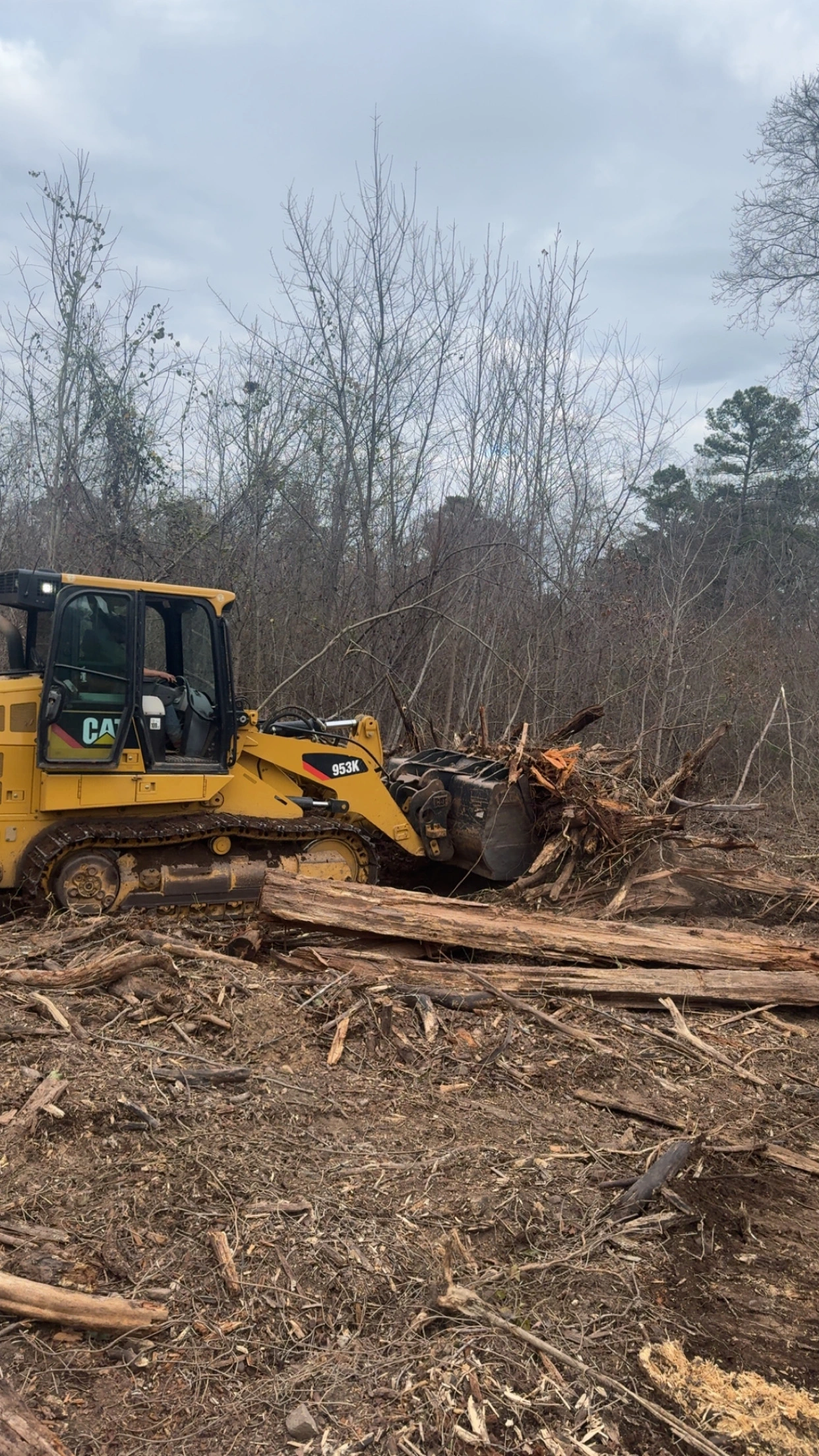 Bulldozer performing site preparation for new construction in Polk County Georgia